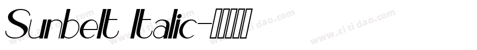 Sunbelt Italic字体转换
